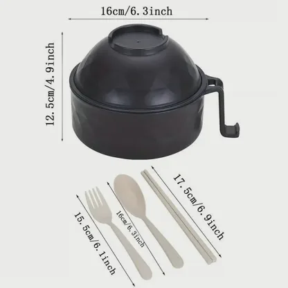 🍜 Microwave Ramen Cooker Bowl Set – Cook, Drain & Enjoy Noodles in Minutes