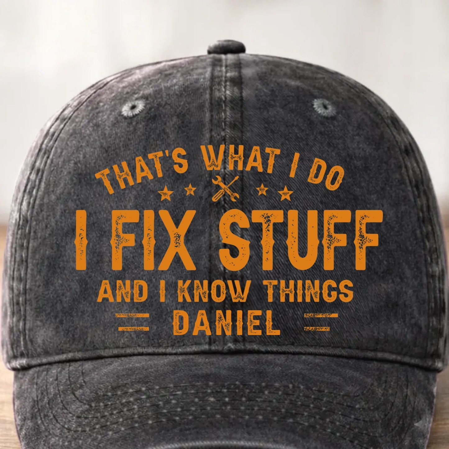Custom Cap - Personalized Birthday Gifts For Husband, Son, Grandson, Brother, Grandpa, Dad, Yourself - I Fix Stuff Know Things