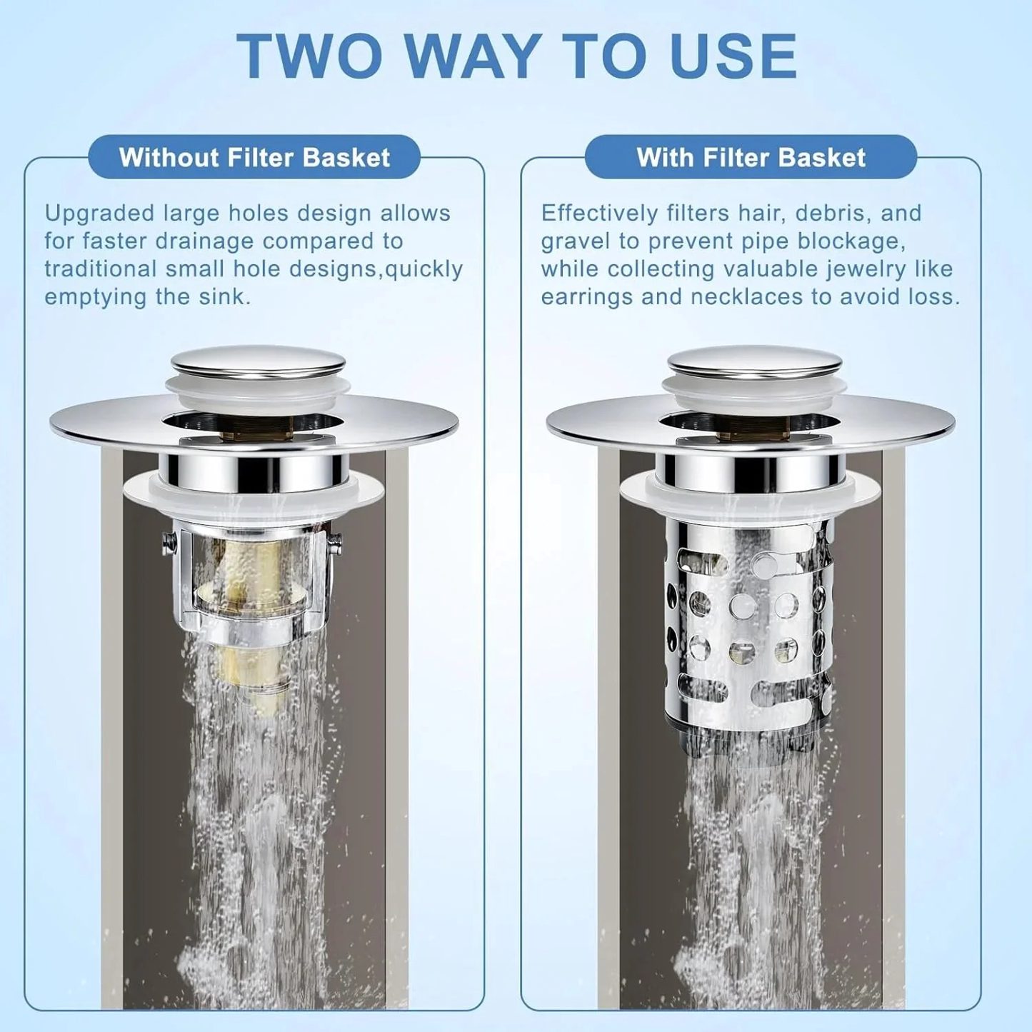 ๐ฅ Upgraded 3-in-1 Drain Strainer That Stops Sink Clogs